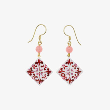 Mini red and pink majolica