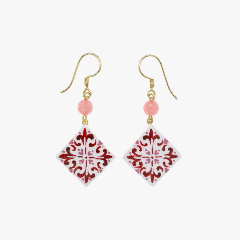Mini red and pink majolica