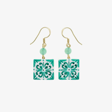 Mini emerald green majolica