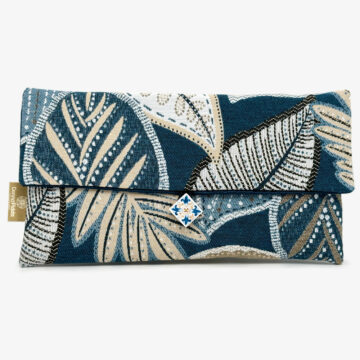 Pochette foglie blu