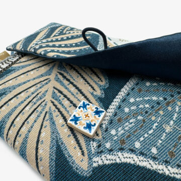 Pochette foglie blu - immagine 3