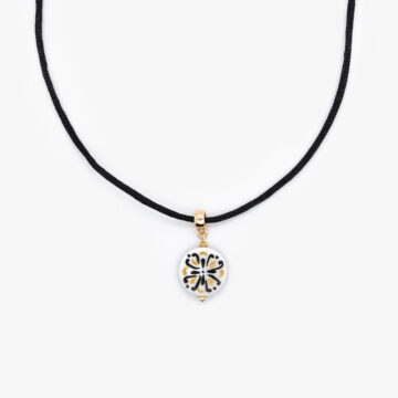 Collana coda di topo nera