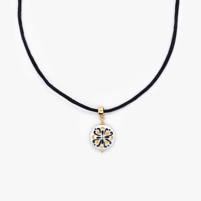 Collana coda di topo nera