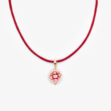 Collana coda di topo rossa