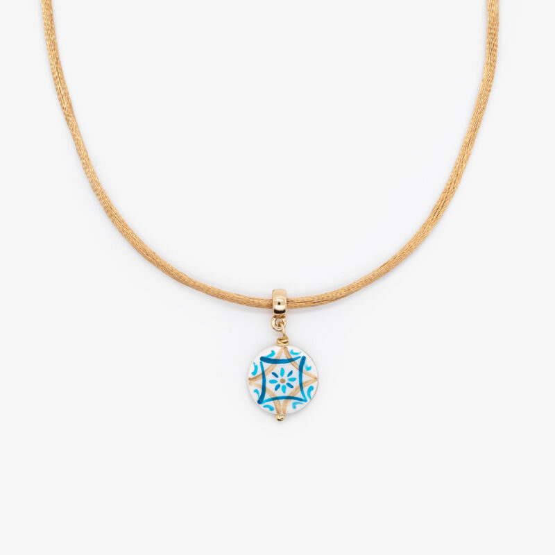 Collana coda di topo beige