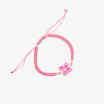 Bracciale macramè rosa